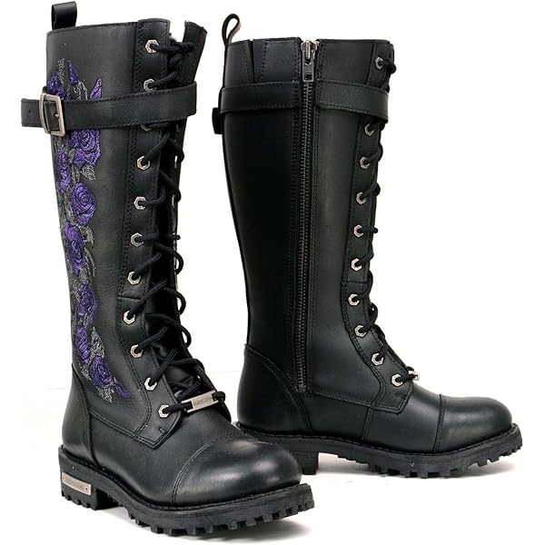 Amazon.com | Women's Knee High Boots Black With Lace Up