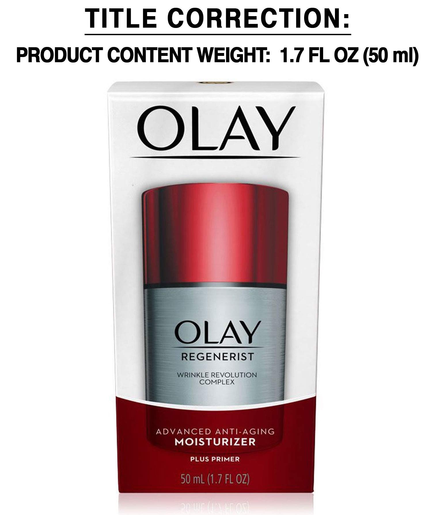 Olay Regenerist Instant Fix Wrinkle Revolution Complex Primer Plus, 3.4 Fl Oz Total