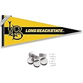 College Flags & Banners Co. Cal State Long Beach 49ers Pennant Flag and Wall Tack Mount Pads