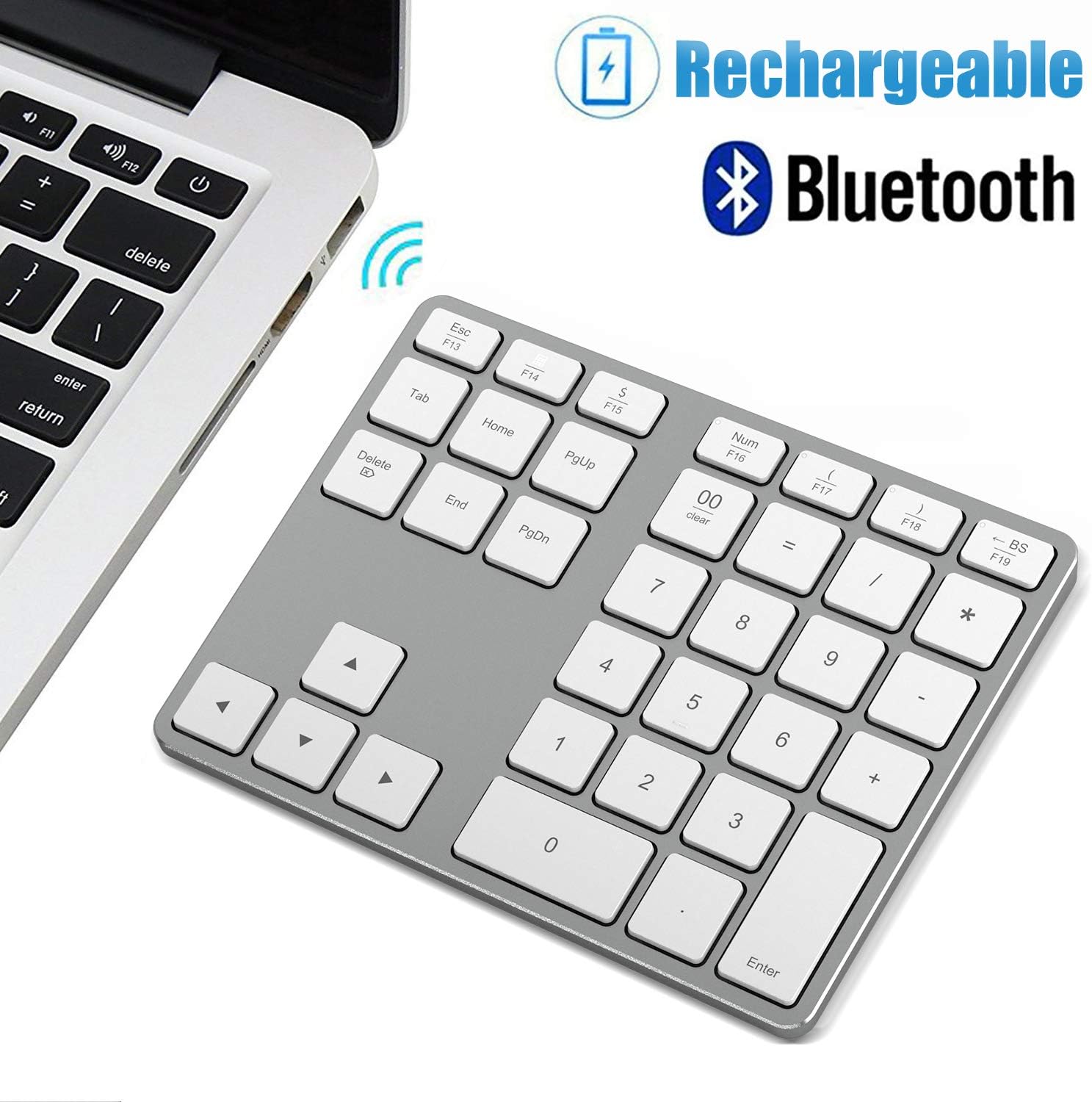 Acedada Aluminum 35-keys Bluetooth Number Pad