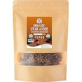 52USA Organic Star Anise, 4 Ounce (Pack of 1), NON-GMO Verified Chinese Star Anise Whole, Dried Star Anise Pods for Tea and b