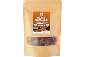52USA Organic Star Anise, 4 Ounce (Pack of 1), NON-GMO Verified Chinese Star Anise Whole, Dried Star Anise Pods for Tea and b