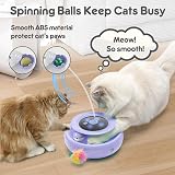 GoldenSun 3-in-1 Interactive Cat Toys Rechargeable ABS Safe Fabric Butterfly view 6