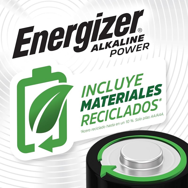 Pilhas energizer aa, energia alcalina, pacote com 48, bateria dupla a, exclusivo da amazon (a embalagem pode variar)