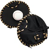 VioraWhite Pancake Baseball and Softball Training Glove | Flat &amp; Soft Premium PVC Fielding Gear Choice