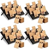 124 Pcs Wood earring card display wooden earring display stand 4 Set Jewelry stand holder with Card for Jewelry Selling