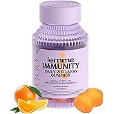 Lemme Immunity Postbiotic Gummies with Vitamin C, Vitamin D (2000 IU), Zinc, 10 Billion Postbiotic Cells, Astragalus for Immune Support - Vegetarian, Gluten Free, Sweet Orange (60 Count)