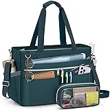 RAINSMORE Teacher Tote Bag for Women 15.6 Inch