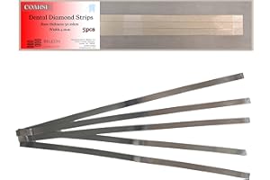 BELEON GOODS FOR LIFE BELEON Dental Diamond Strips - Coarse 5pcs 4mm x 145mm - Dental Stainless Steel Strips Abrasive for Contouring Teeth Sanding Strip Gross Reduction Polishing Teeth File Grinding Tooth Polisher