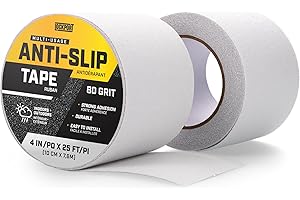 Lockport Anti Slip Transparent Tape - Clear Grip Tape for Stairs, Ramps & Steps - 4” x 50ft - 2 Pack