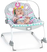Bright Starts Rosy Rainbow Rocking Seat with Vibration Newborn to Toddlers view 2