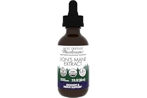 Host Defense Mushrooms Lion's Mane Extract - Lion's Mane Liquid Supplement for Brain Health - Mushroom Support for Focus & Memory Function - Immune & Nervous System Support - 2 fl oz (60 Servings)*