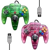 ADHJIE N64 Controller, 2 Packs Wired N64 Controller Upgraded Joystick for N64 Console