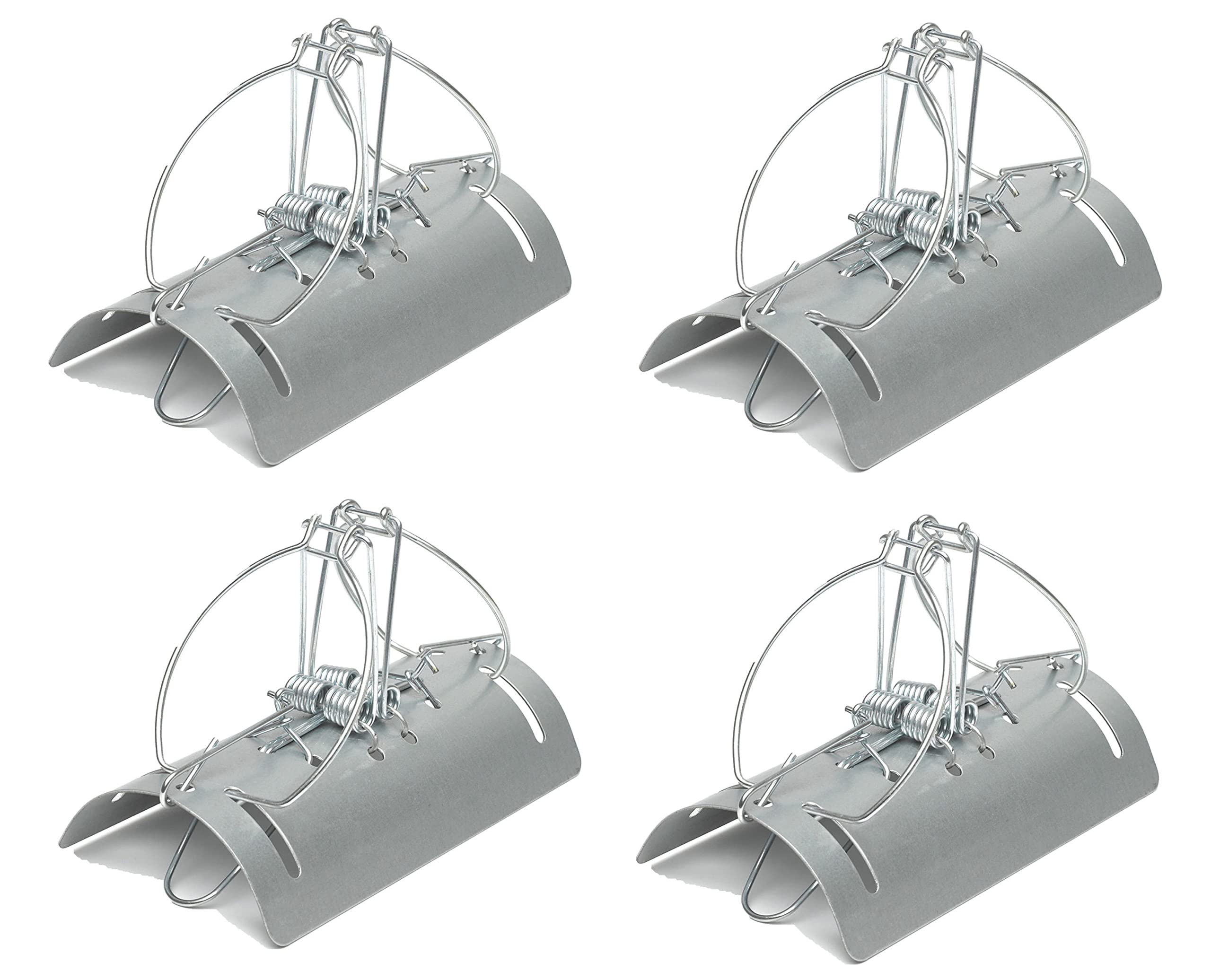 4x Ground Tunnel Mole Vole Trap Heavy Duty Traps Fast Quick Easy Kill Control Repellent Metal Pack of (4)
