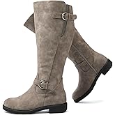 Luoika Women's Extra Wide Calf Cowboy Knee High Boots