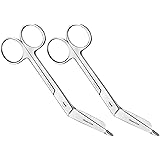 2-Pack Lister Bandage and Nursing Scissors 5.5 Inches Stainless Steel - Perfect for Surgeries, Medical Care and Home - by Uto