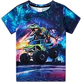 Enlifety Boys Girls T-Shirts 3D Graphic Shirts Kids Cool Short Sleeve Tees Size 4-14T