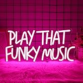 Funky Music Neon Sign, JGHTURIE Neon Signs for Wall Decor Pink Light up LED Signs for Bedroom Party Bar Club Decoration USB Powered