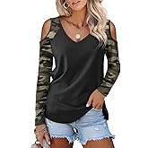 Amoretu Womens Short Sleeve Cold Shoulder Basic Tee Tops Shirts