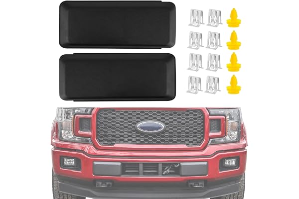 OKPARZ Replacement for Front Left Driver & Right Passenger Side Bumper Guard Pad Cap Inserts End Cover 2018-2020 Ford F150 F-150 JL3Z17E810AB