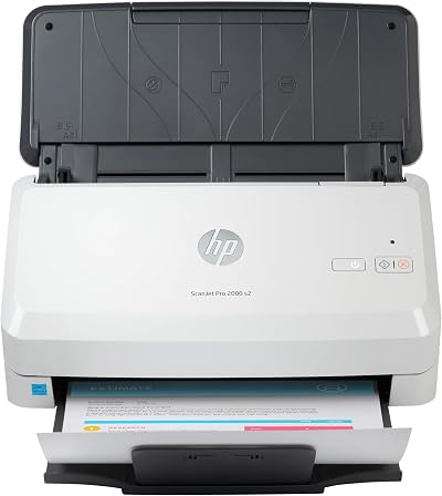 HP ScanJet Pro 2000 s2 Sheet-feed Scanner 35ppm 50 Page ADF USB 3.0 OCR