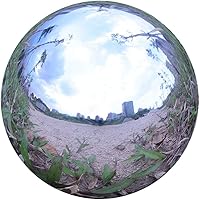 MOLIGOU 6-Piece Stainless Steel Gazing Balls Set – Reflective Garden Mirror Spheres In 6in, 4in, 3.5in, 3in Silver