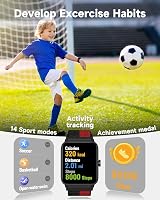 Brave Kids Smart Watch Fitness Tracker 1.5 in HD Touch 5ATM view 2