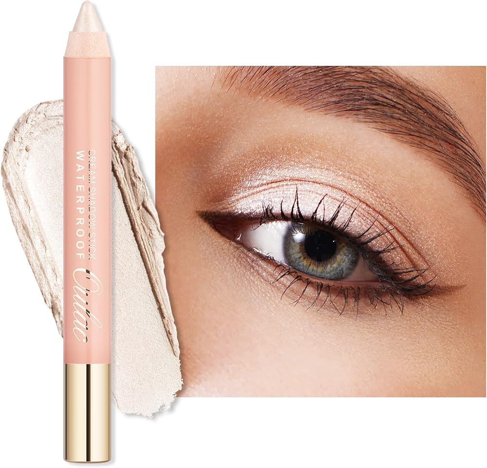 Oulac Glitter Eyeshadow Pencil 01 Vanilla Shimmer Cream Long Lasting Waterproof