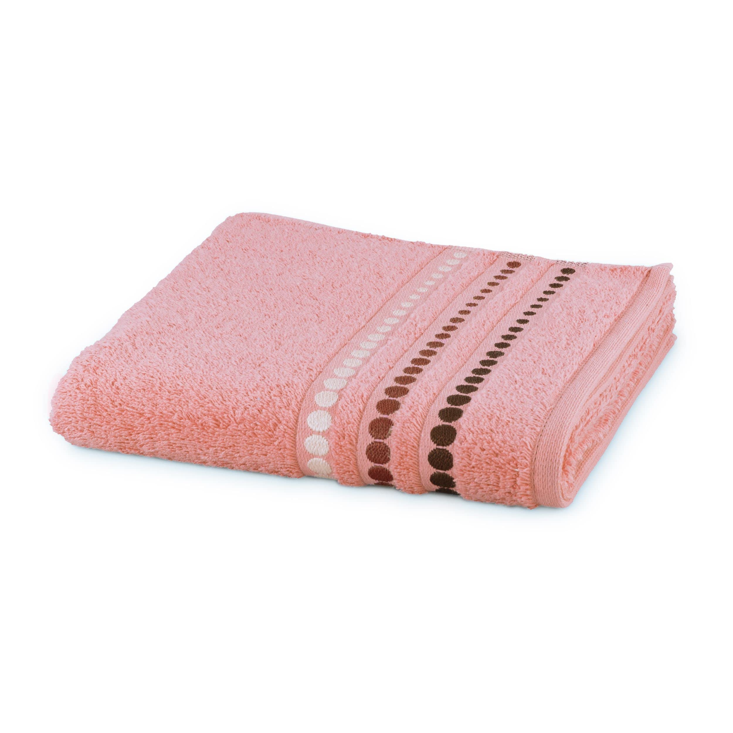 frottana Line Points shower towel 67 x 140 cm made of 100% cotton, rose