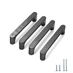 Evionlin Black Round 5 in 4 pcs Wooden Drawer Pulls