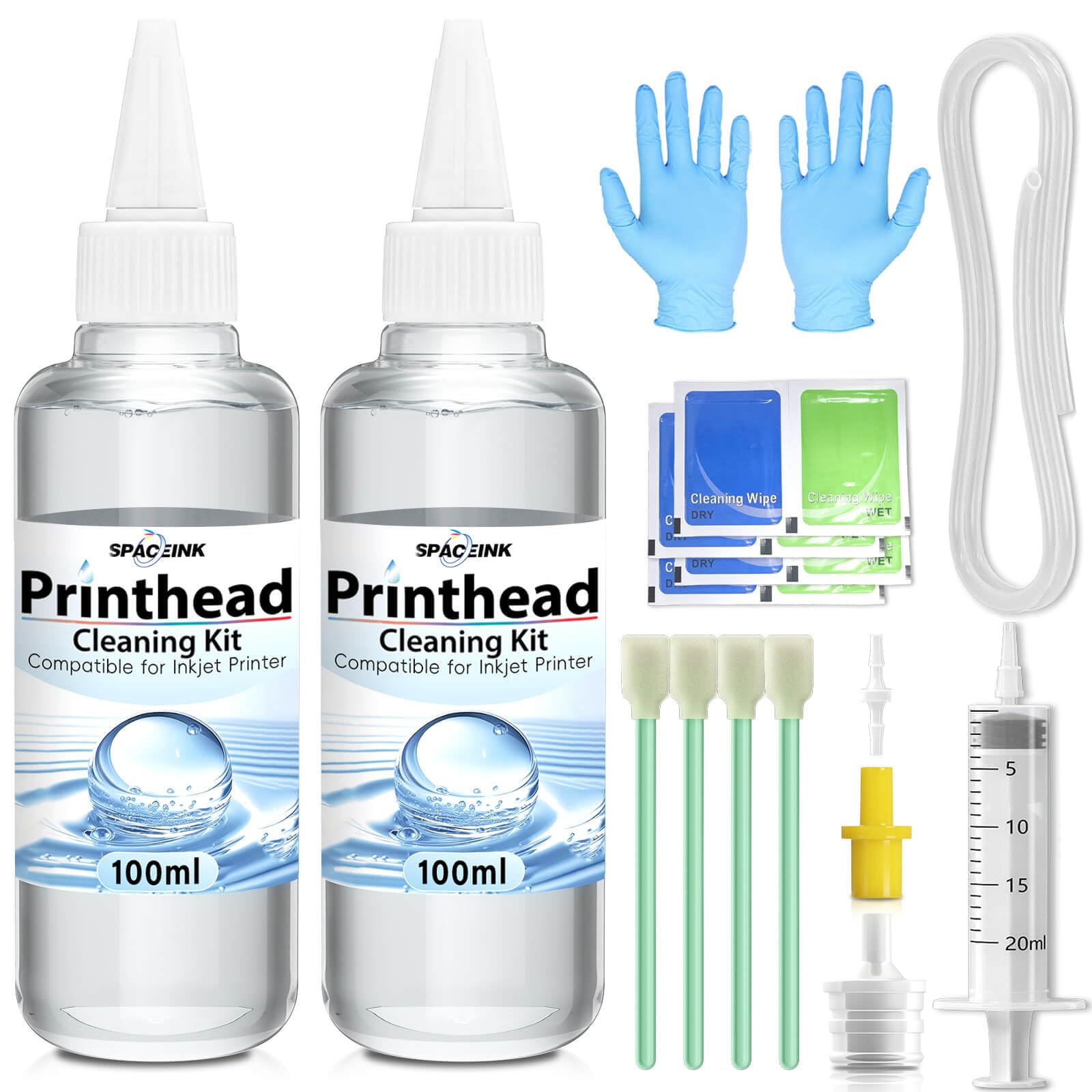 Photo 1 of Printhead Cleaning kit 200mL for E pson Printer, Printer Cleaning Kit for HP, Print Head Cleaning Kit for Canon, Inkjet Printer Nozzle Cleaning Kit for Brother