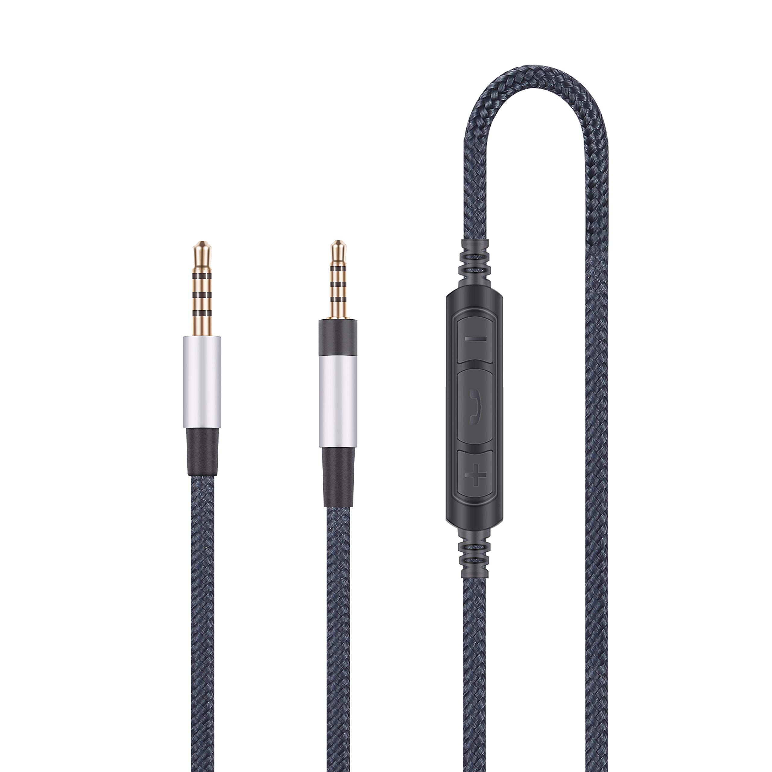 HansnBy Audio Replacement Cable Compatible with Bose SoundTrue, SoundLink, SoundLink II Headphones and Compatible with Samsung Galaxy Huawei Android with in-Line Mic Remote Volume Control
