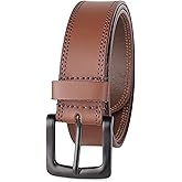 F&L CLASSIC Men's Full Grain Leather Belt Handmade, 1.5 Inch Wide Jeans Dress Belt, Gift Box, USA