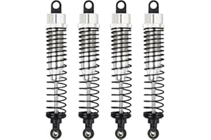Hosim 4PCS Shock Absorber Front Rear,108mm Adjustable Assembled RC Damper Suspension Aluminum for RC Cars 1/10 HSP,Redcat Vol
