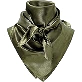 American Trends Wild Rag Cowboy Scarf for Men 35 Inch Western Head Scarf Silk Feeling Cowboy Scarves Neck Bandana