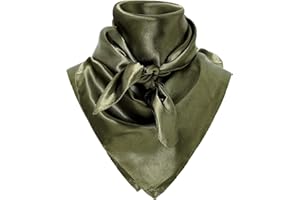 American Trends Wild Rag Cowboy Scarf for Men 35 Inch Western Head Scarf Silk Feeling Cowboy Scarves Neck Bandana