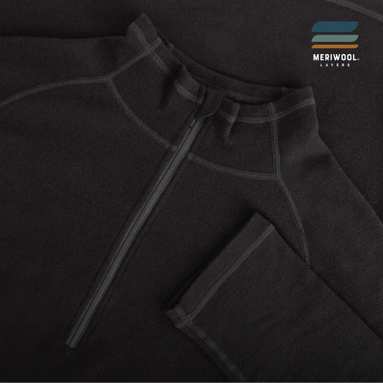 MERIWOOL Womens Base Layer 100% Merino Wool Midweight 250g Half Zip Sweater for Women: Clothing