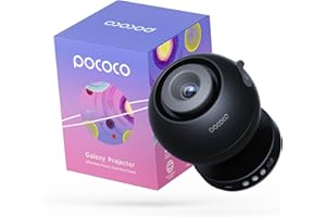 POCOCO Galaxy Projector for Bedroom with Replaceable Optical Film Discs, Home Star Projector with High-Definition Lens, Galax