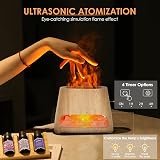 SALKING 2-in-1 Ultrasonic Diffuser Himalayan Salt Lamp 150ml Wood Grain view 4