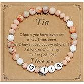 Kivosliviz Tia Gifts for Women in Spanish Best Auntie Mothers Day Birthday Custom Tia Bracelet