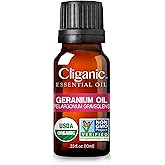 Cliganic Organic Geranium Essential Oil, 100% Pure Natural for Aromatherapy | Non-GMO Verified