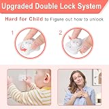 RETRON Adjustable Cupboard Locks 9 Pack White Baby Safety Latches view 3