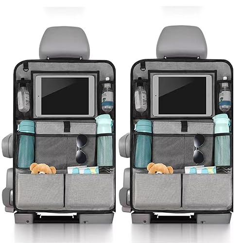 LXUNYI Backseat Car Organizer Pack, Multifunctional Car Storage Organizer  Back Seat Hanging Car Seat Organizer with Tablet Holder Mesh Pockets and 
