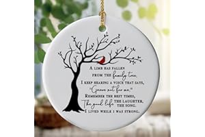 Jocidea A Limb Has Fallen Memorial Ornament, Red Cardinal Ornament, Memorial Keepsake, Remembrance Gift, Family Tree Ornament, Family Loss