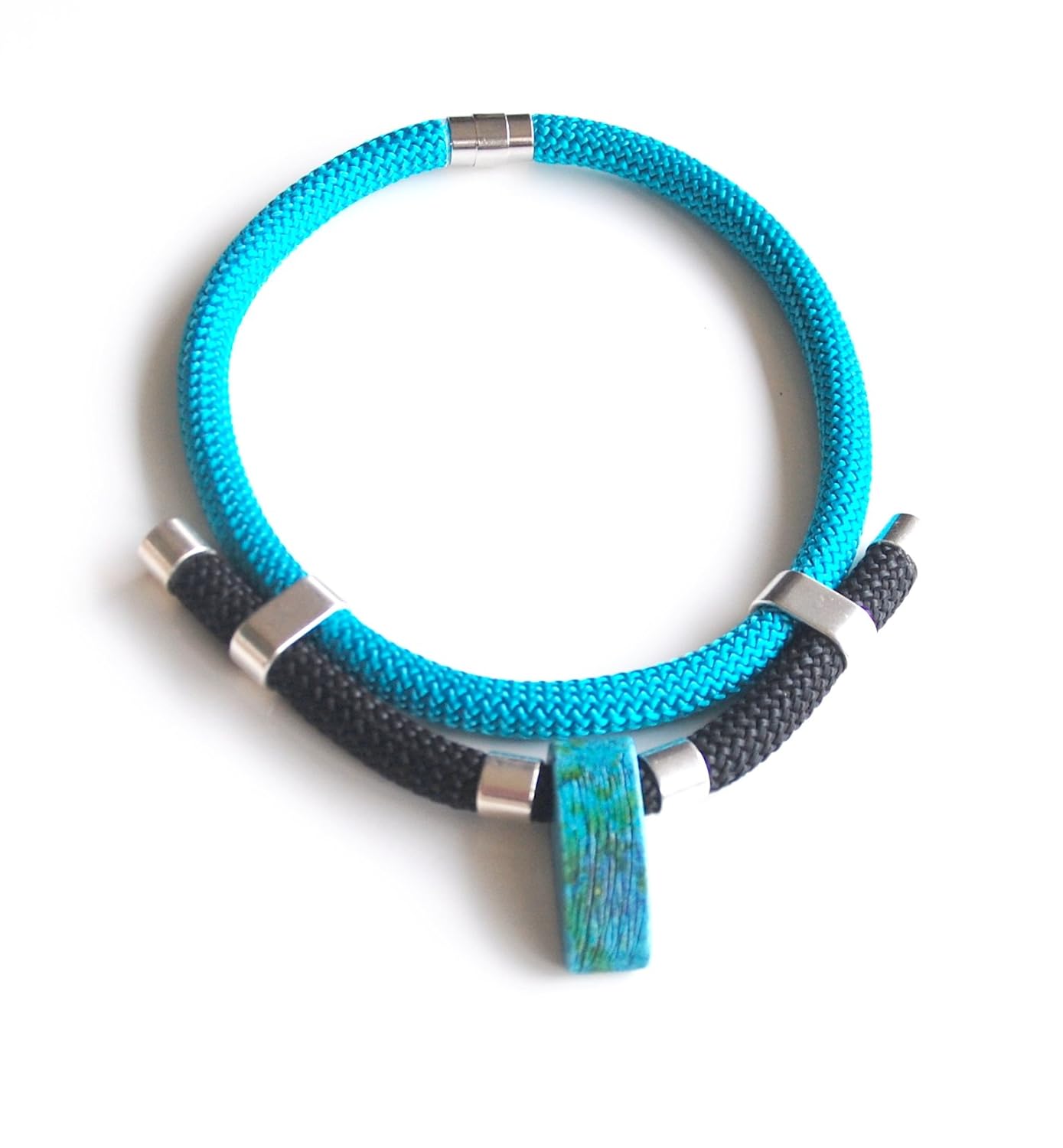 Emerald Rope necklace Multistrand Rope Cord Choker