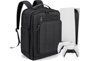 GDNasist Gaming Backpack for PS5, Protective Travel Carrying Case Compatible with Playstation 5 Console, Portable Monitor, 15.6”Laptop, Headset, Game Discs, and Gaming Accessories