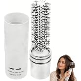 Travel Round Brush, Mini Retractable Hair Brush for Blow Drying and Styling | Retractable round brush helps create smooth styles on the go, mini round brush for thick &amp; thin Hair, curling, straightening