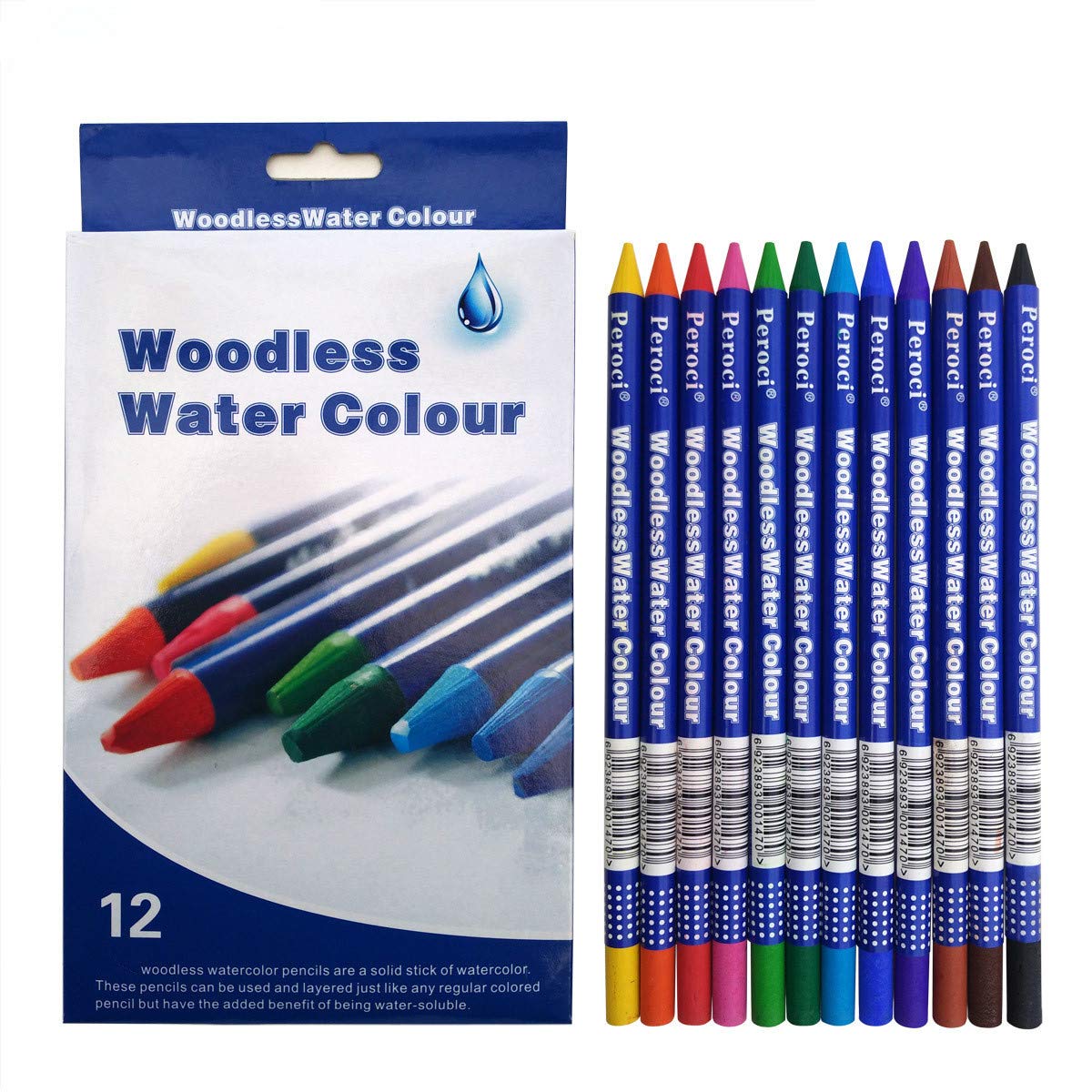 Buy Woodless Watercolour Pencils,12 Color Watercolor Pencil Set Water