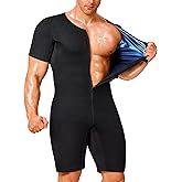 Junlan Sauna Suit for Men Full Body Waist Trainer Sauna Shirt for Working Out