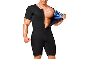 Junlan Sauna Suit for Men Full Body Waist Trainer Sauna Shirt for Working Out